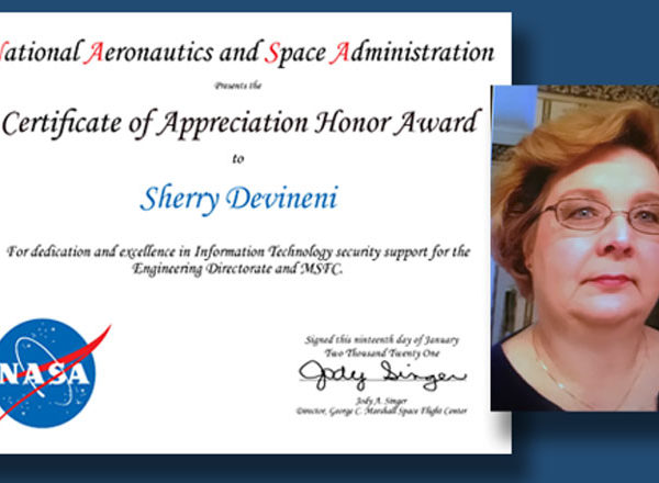 All Points Employee Sherry Devineni Receives MSFC Award